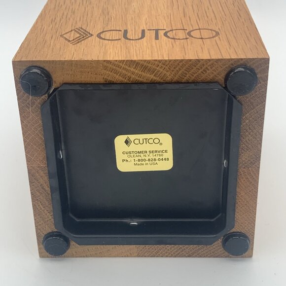 CUTCO Wooden Utensil / Spoon Tool Holder Box Storage 4x4x5” - Picture 5 of 7